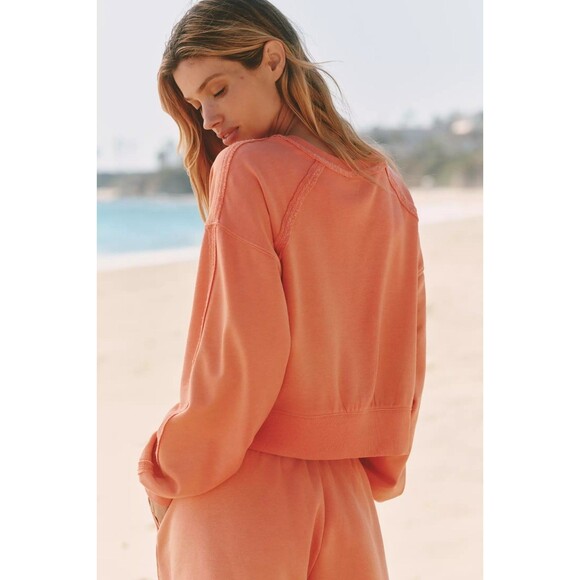 Anthropologie Daily Practice Pardon our Dust Crop Sweatshirt Top XS NWT 284190 - Picture 2 of 8